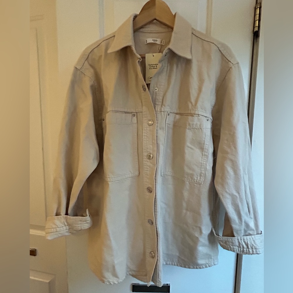 Women's Beige Button-Up Jacket